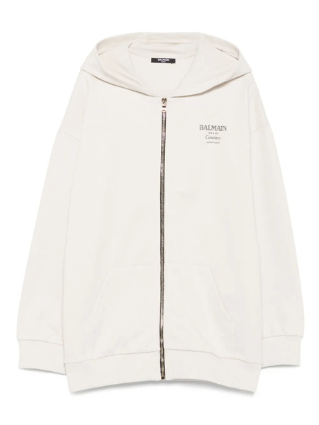  Balmain Kids Zip-up Hoodie - Neutrals 
