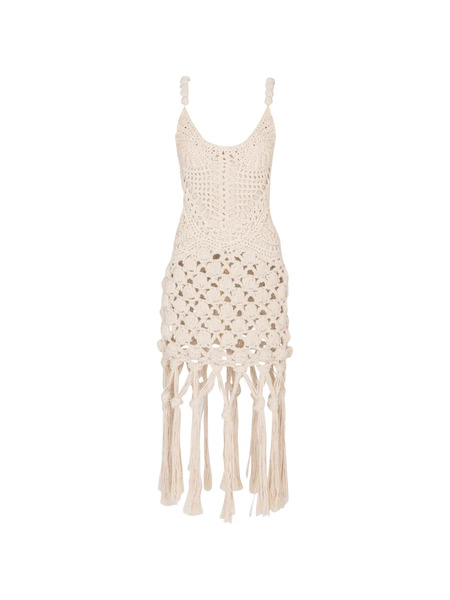  Balmain Knot-detail Mini Dress - Neutrals 