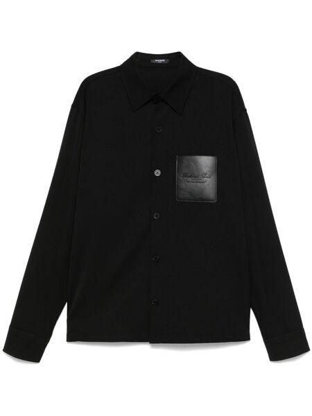  Balmain Logo-debossed Shirt - Black 
