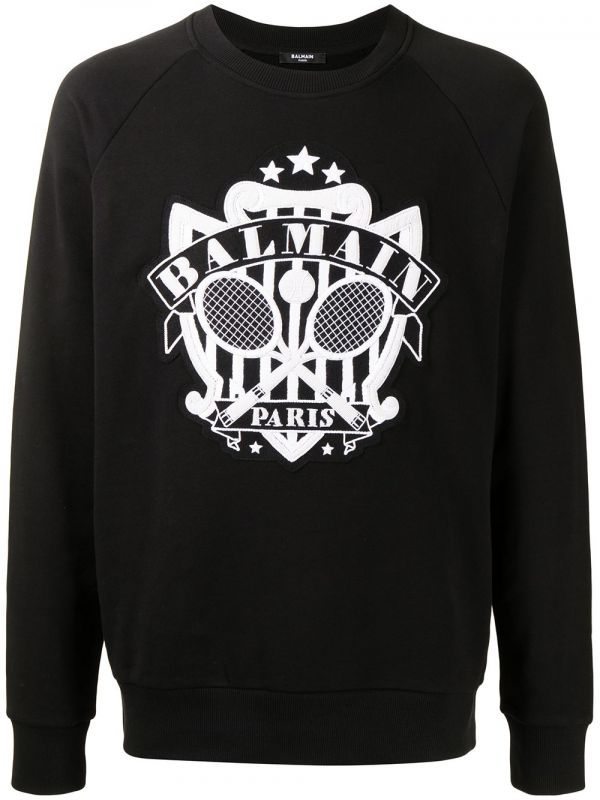  Balmain Logo-embellished Sweatshirt - Black 