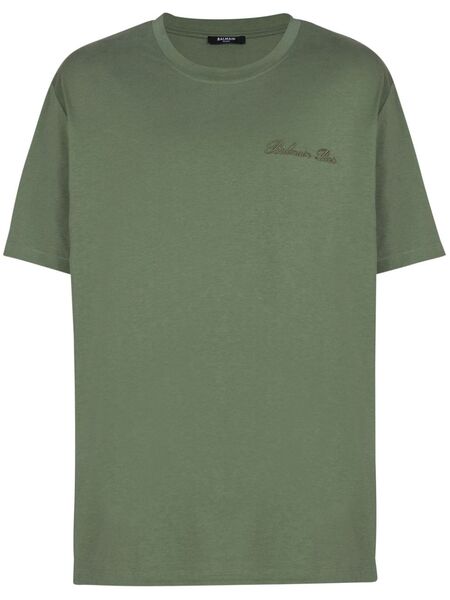  Balmain Logo-embroidered T-shirt - Green 