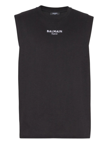  Balmain Logo-embroidered Tank Top - Black 