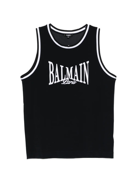  Balmain Logo-embroidered Tank Top - Black 