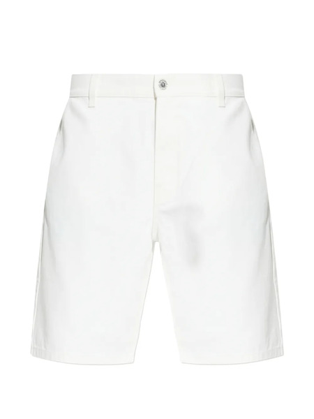  Balmain Logo-patch Denim Shorts - White 