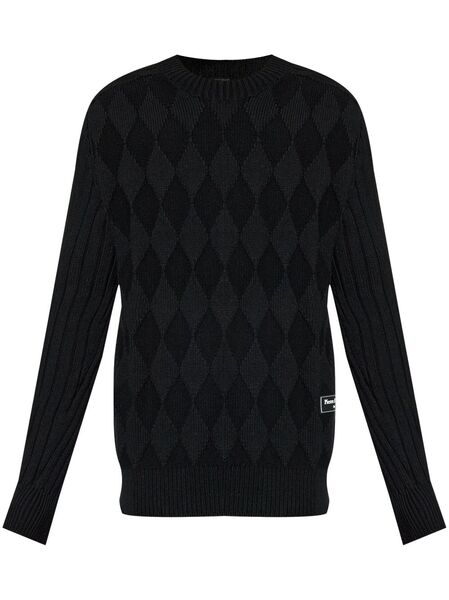  Balmain Logo-patch Wool Jumper - Black 