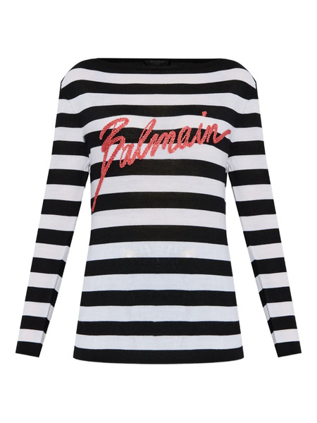 Balmain Logo-print Jumper - Black 