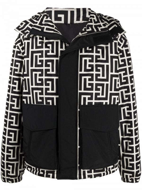  Balmain Logo-print Padded Jacket - Black 