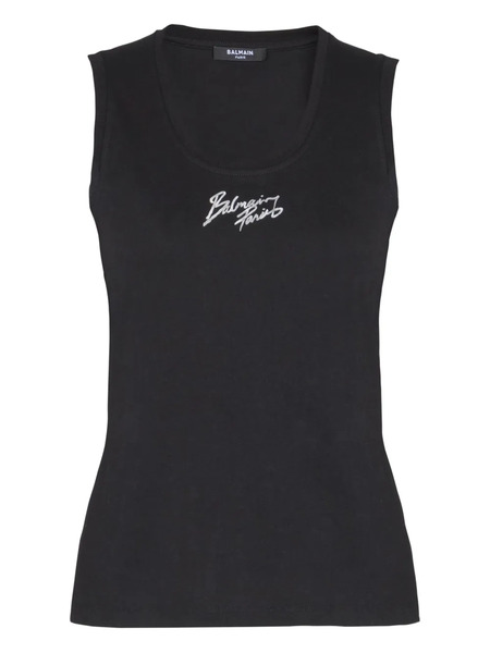  Balmain Logo-print Tank Top - Black 