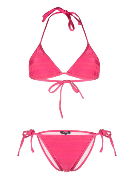  Balmain Logo-print Triangle-cup Bikini - Pink 