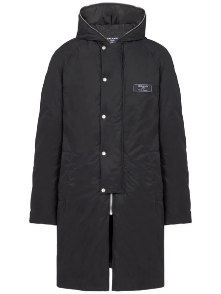  Balmain Long Down Jacket - Black 