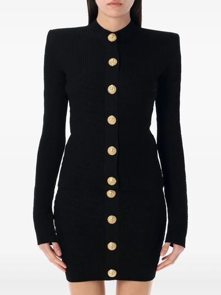  Balmain Long Sleeve Cardigan - Black 