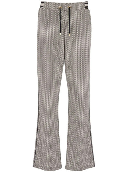  Balmain Mini Monogram-jacquard Track Pants - Black 