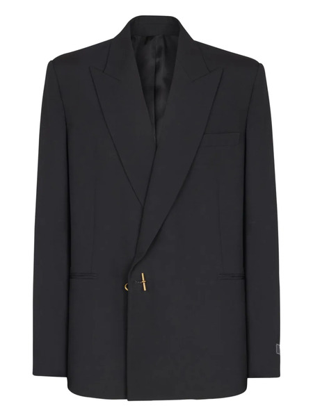  Balmain Notched-lapel Wool Blazer - Black 