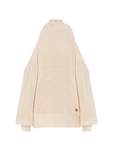  Balmain Open-shoulder Sweater - Neutrals 