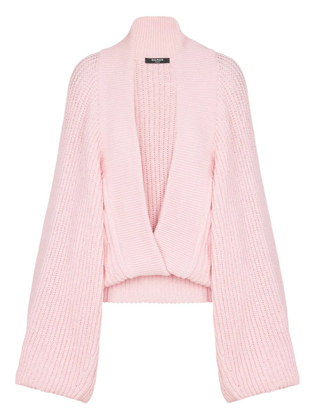  Balmain Oversized Knit Sweater - Pink 