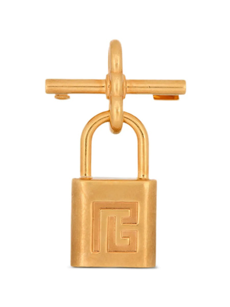  Balmain Padlock Key Brooch - Gold 