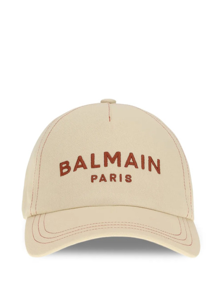  Balmain Paris Embroidered Cap - Neutrals 