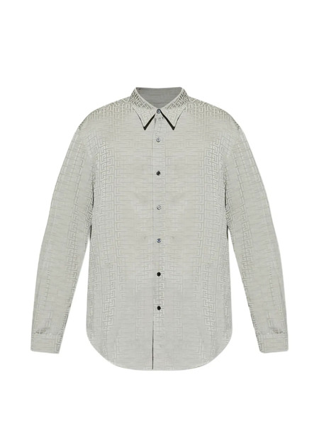  Balmain Pattern Button Shirt - Grey 