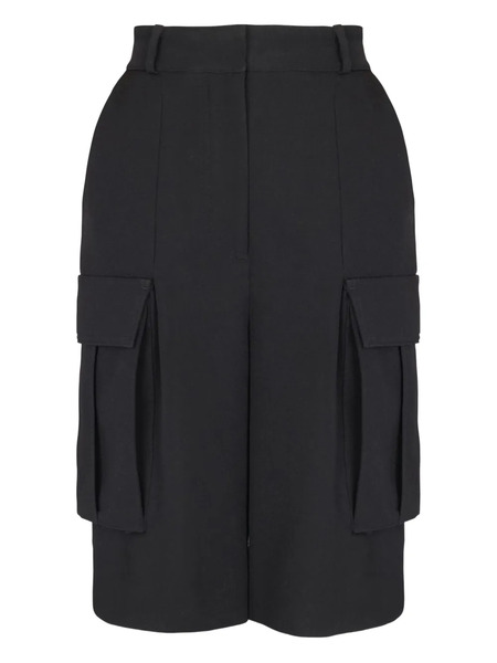  Balmain Pleated Cargo Shorts - Black 