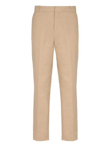  Balmain Pressed-crease Trousers - Neutrals 
