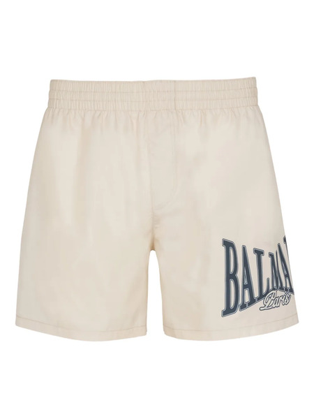  Balmain Printed Swim Shorts - Neutrals 
