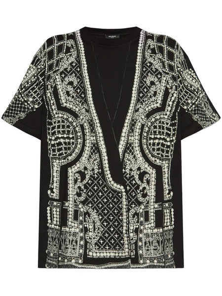  Balmain Printed Top - Black 