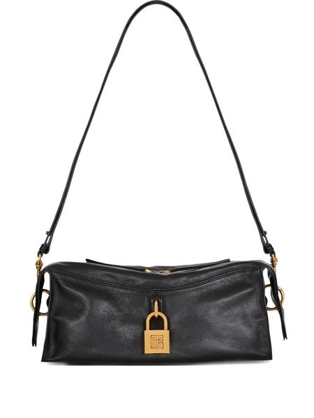  Balmain Pulse Padlock-detail Shoulder Bag - Black 