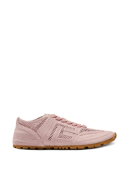  Balmain Racer 45 Macramé Sneakers - Pink 