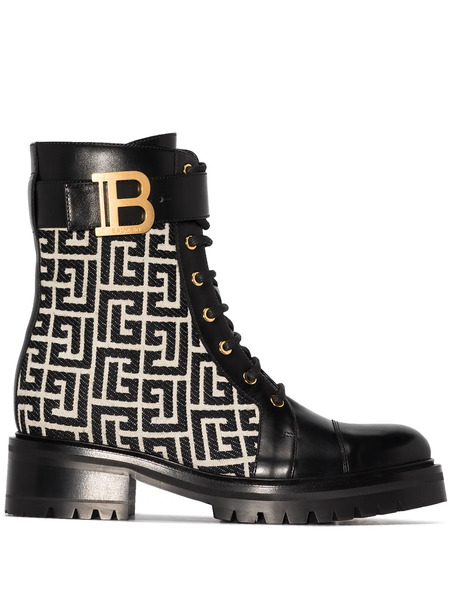  Balmain Ranger Romy Monogram Boots - Black 