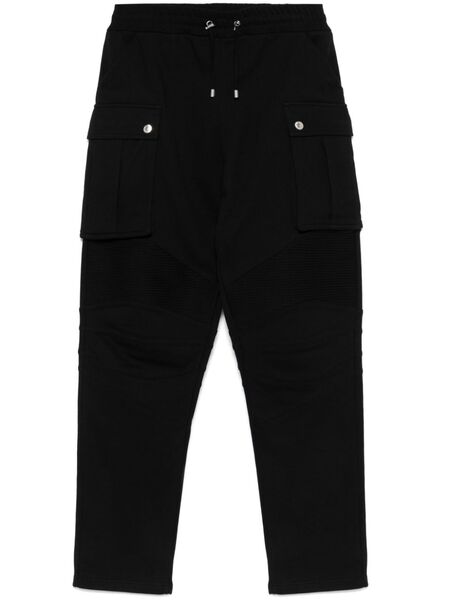  Balmain Ribbed-panel Track Pants - Black 