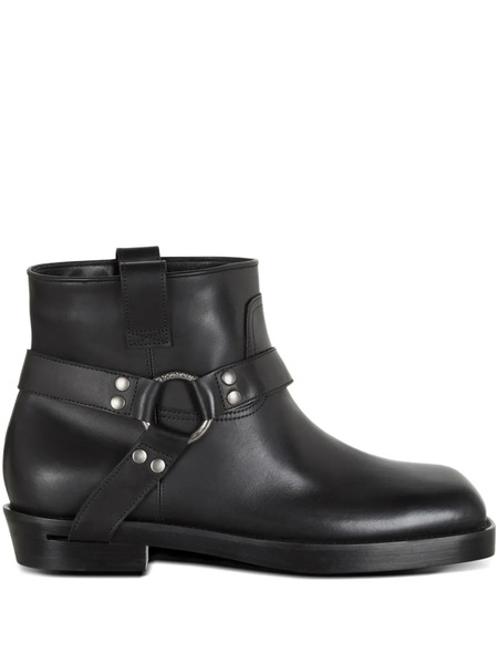  Balmain Round-toe Leather Boots - Black 