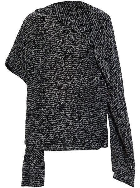  Balmain Script-print Blouse - Black 