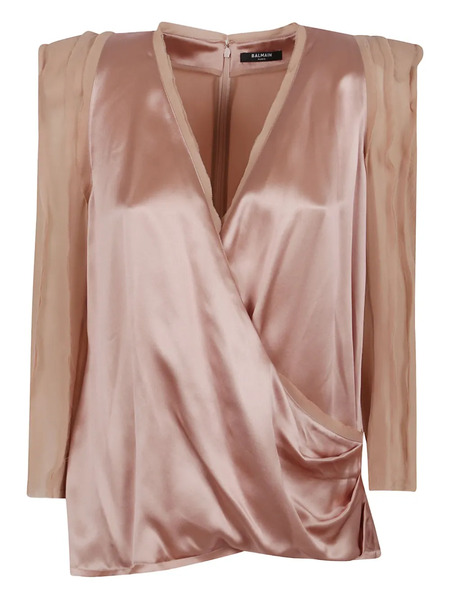  Balmain Silk Blouse - Neutrals 