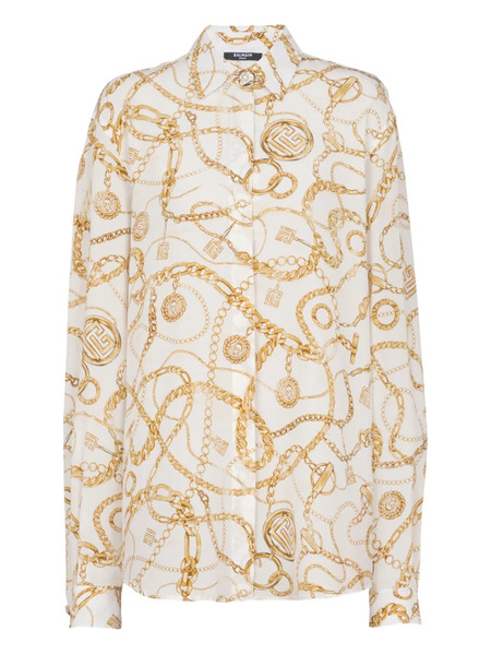  Balmain Silk Shirt - White 