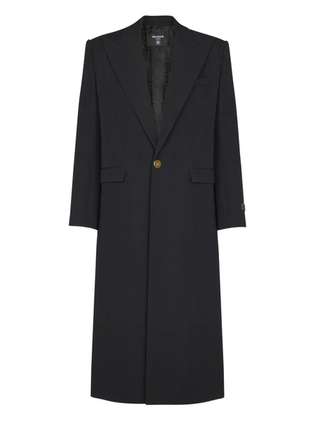  Balmain Single-breasted Coat - Black 