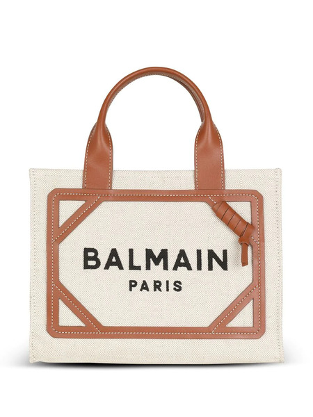  Balmain Small B-army Logo Tote Bag - Neutrals 