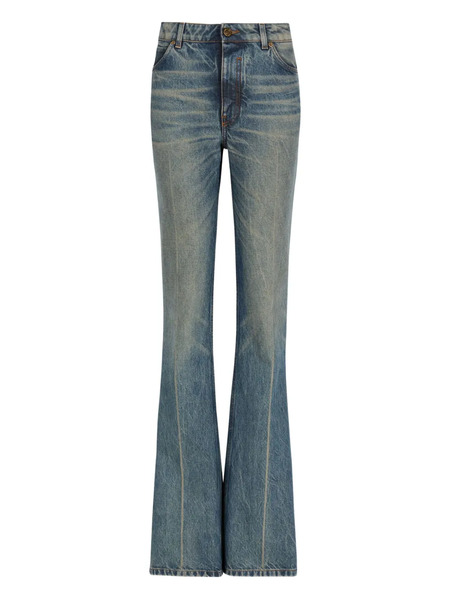  Balmain Straight-leg Faded Flared Jeans - Blue 