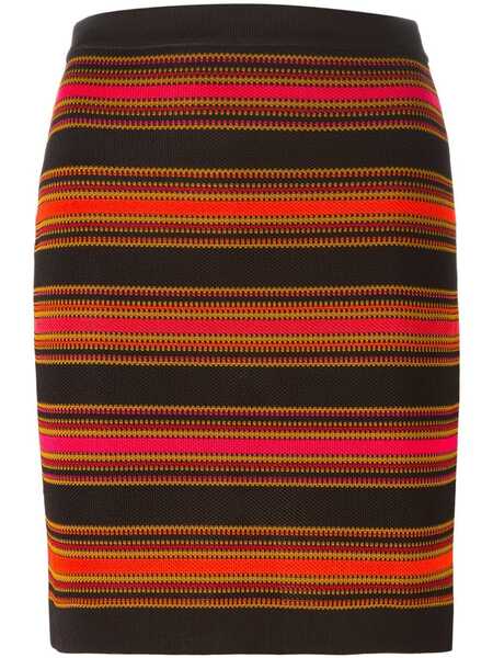  Balmain Striped Skirt - Black 