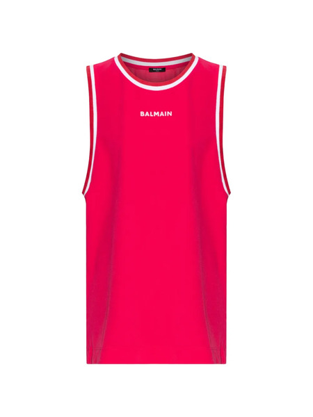  Balmain Striped-trim Mini Dress - Pink 