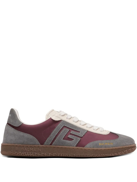  Balmain Suede Logo Sneakers - Grey 