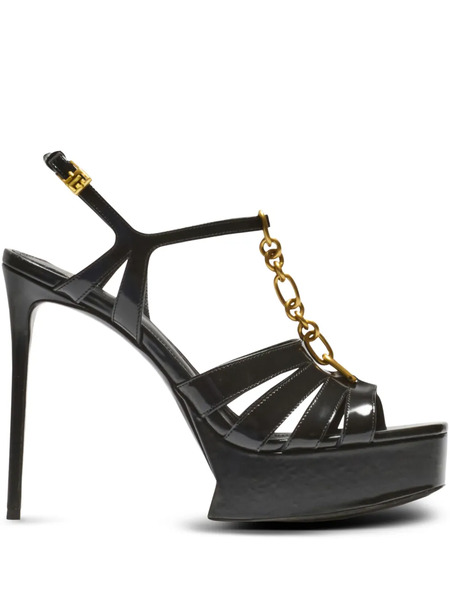  Balmain Sync Platform Sandals - Black 