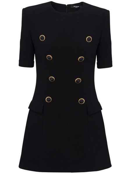  Balmain Tailored Textured Minidress - Black 