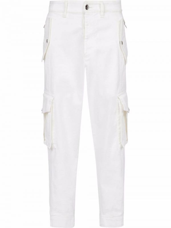  Balmain Tapered Leg Cargo Jeans - Neutrals 