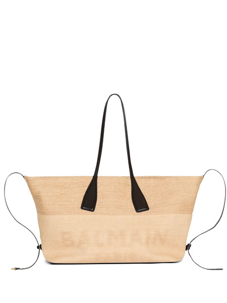  Balmain Track Tote Bag - Neutrals 