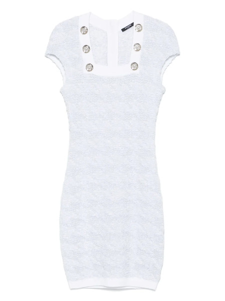  Balmain Tweed Mini Dress - Blue 