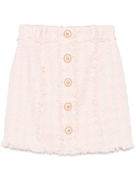  Balmain Tweed Mini Skirt - Pink 