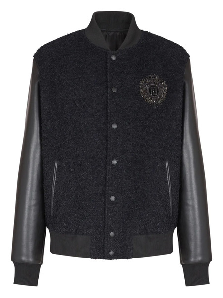  Balmain Varsity Bomber Jacket - Black 