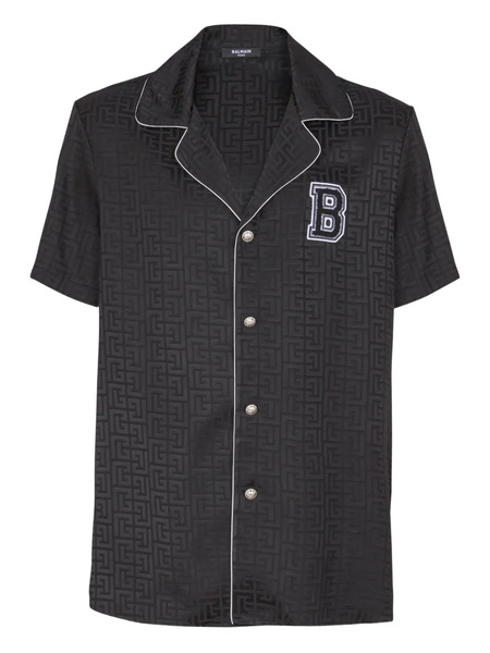  Balmain Varsity Pyjama Shirt - Black 