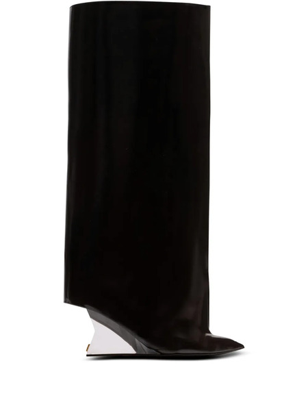  Balmain Wedge Pointed-toe Boots - Black 