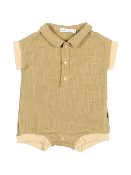  Bamboom Collared Romper - Neutrals 